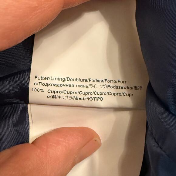 Boss Hugo Boss Navy Sleeveless Pleated Blouson Sheath Dress Sz 10 EUC Career - Picture 11 of 11